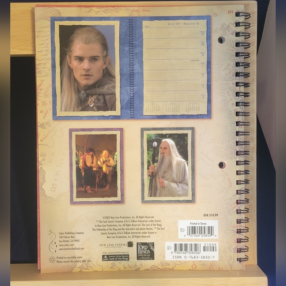 LORD OF THE RINGS STUDENT PLANNER (2003) **BRAND NEW** - Picture 4 of 8